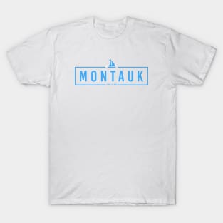 Hipster Montauk with Sailboat T-Shirt